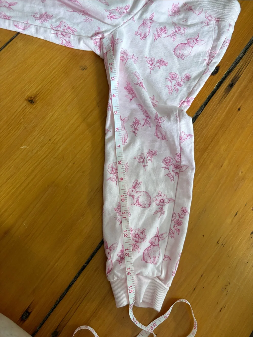 Janie and Jack SET - Pink Bunny Toile Collared Sweatshirt and Jogger, Size 5 Yr